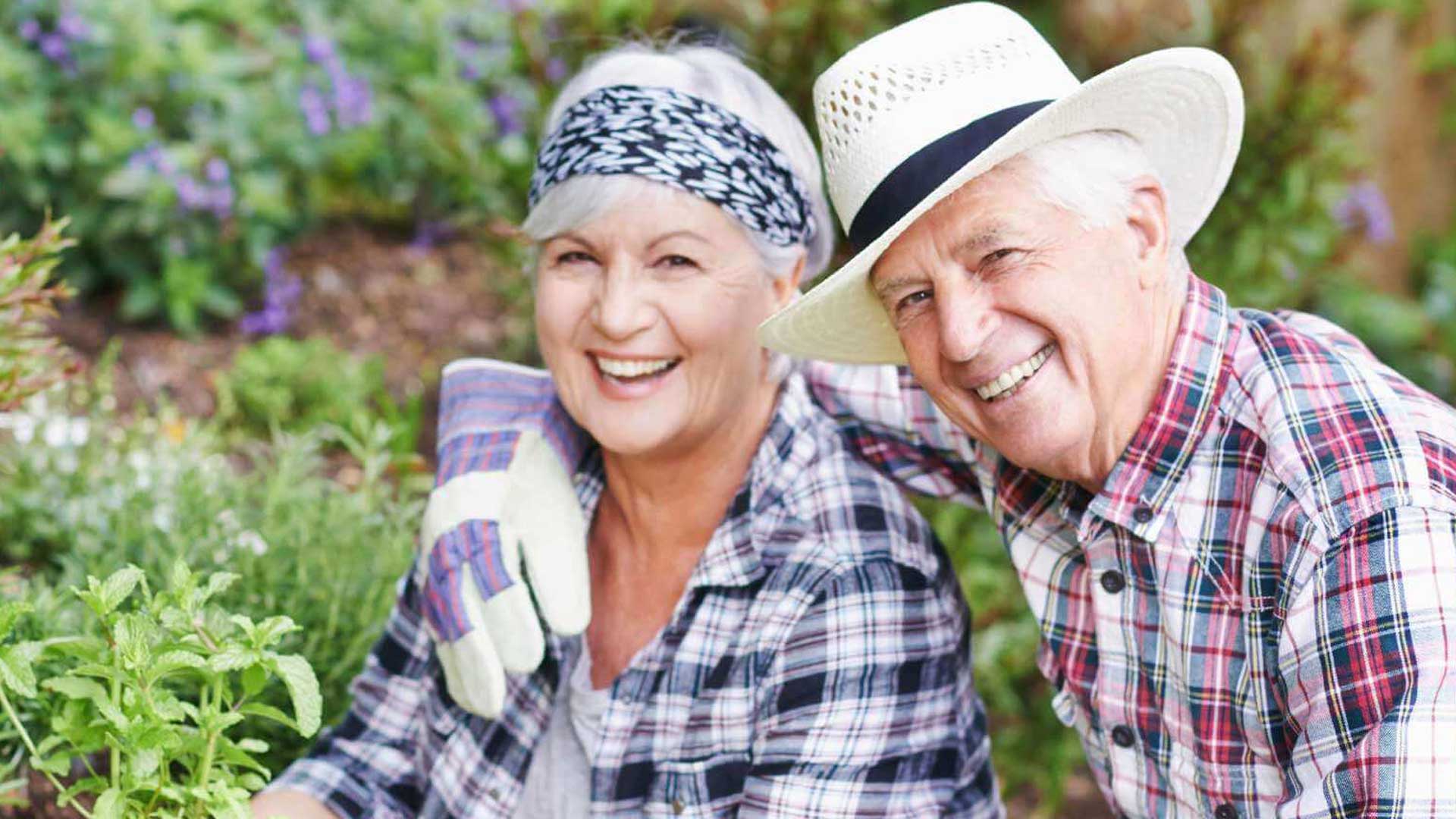 Smiling Old Couple Image